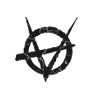 Brujah - An upside down anarchy symbol